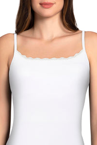 Shelf Support Straight Neck Sleeveless Camisole (Pack of 2) - White_Wildrose thumbnail 4