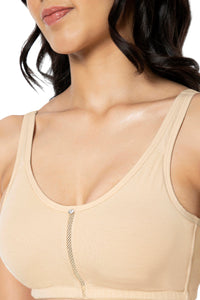Cotton Daily Support Solid Non Padded Non-Wired Bra - Hazelnut thumbnail 4