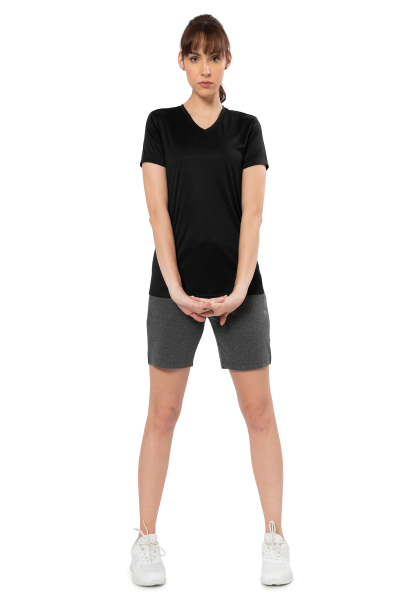 Energize Short Sleeve V-Neck Active T-Shirt - Jet Black - Image 5 of 6