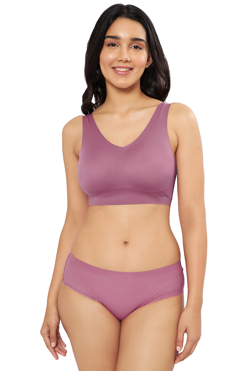 Vanish Solid Low Rise Hipster Seamless Panty - Mellow Mauve