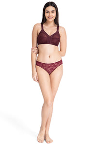 Magic Support Non Padded Non-Wired Full Coverage Bra - Crushed Violet thumbnail 5