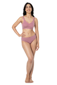 Cotton Chic Support Solid Non Padded Non-Wired Bra - Mesa Rose thumbnail 5