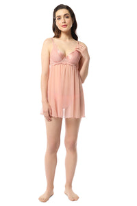 Eternal Bliss Padded Wired Babydoll - Mellow Rose thumbnail 5