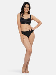 Ultimo Smooth Support Non Padded Non Wired Super Support Bra - Black