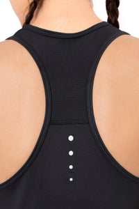 Flaunt Racerback Round Neck Tank Top - Jet Black thumbnail 5