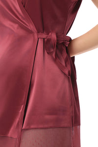 Eternal Bliss Satin Robe - Rio Red thumbnail 5