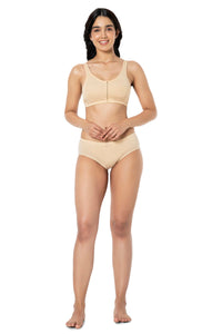 Cotton Daily Support Solid Non Padded Non-Wired Bra - Hazelnut thumbnail 5