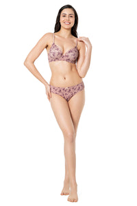 Smooth Moves Padded Wired T-Shirt Bra - Filigree Print thumbnail 5