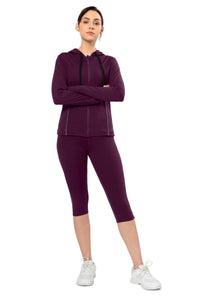 Energize High Rise Active Capri - Blackberry Wine thumbnail 5