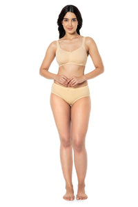 Cotton Super Support Solid Non Padded Non-Wired Bra - Hazelnut thumbnail 5
