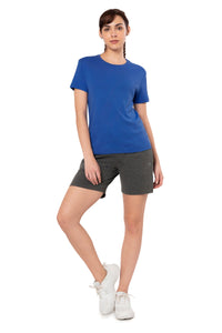 Essential Basic Short Sleeve Round Neck T-Shirt - Lazuli Blue thumbnail 5