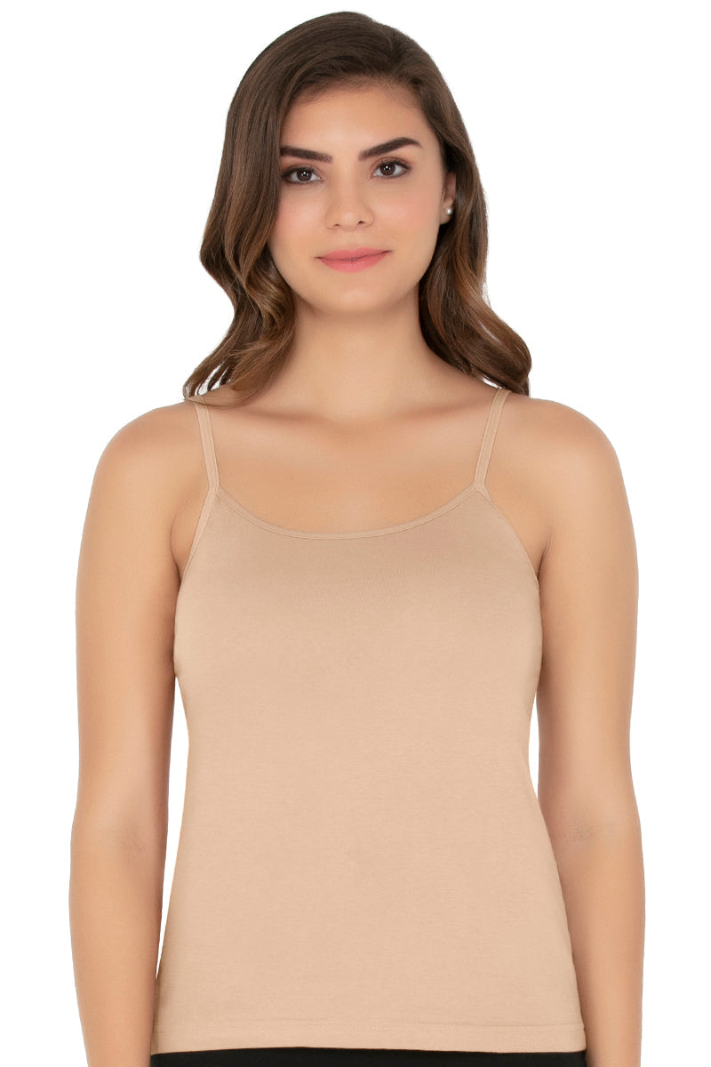 Cotton Camisole (Pack of 2) - Black- Nude