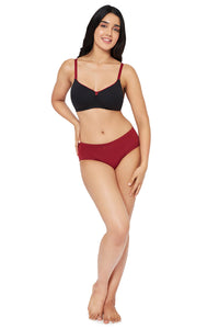 Comfort Dream Padded Non-wired T-shirt Bra - Black & Henna thumbnail 5