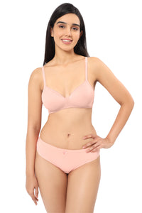 Cotton Casual Lightly Padded Non-Wired Full Coverage T-Shirt Bra - Impatiens Pink thumbnail 5