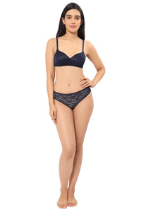 Floral Romance Three-Fourth Coverage Low Rise Bikini Panty - Midnight thumbnail 5