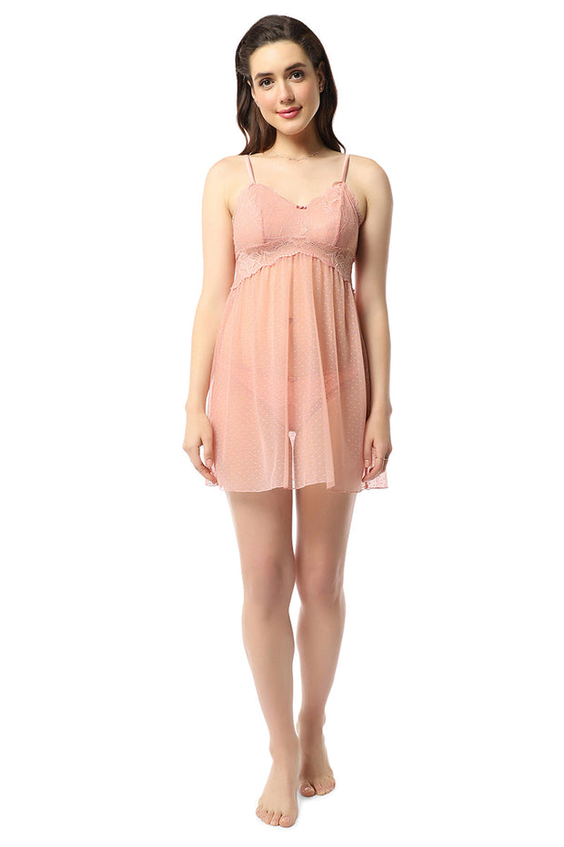 Eternal Bliss Non-padded Non-wired Babydoll - Mellow Rose