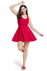 Round Neck Padded Swim Dress - Bull Fight thumbnail 5