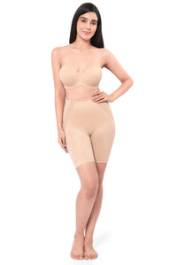 Solid Full Coverage High Rise Thigh Shaper - Sandalwood thumbnail 6