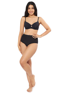 Elegant Dream Padded Wired T-shirt Bra - Black thumbnail 5