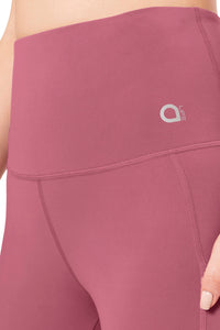 Flaunt Panelled High Rise Active Leggings - Heather Rose thumbnail 5