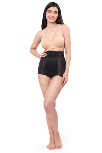 Solid Full Coverage High Rise Waist Cincher - Black thumbnail 6