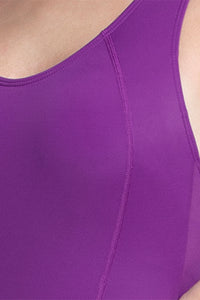 Round Neck Padded One Piece - Grape Glow thumbnail 6