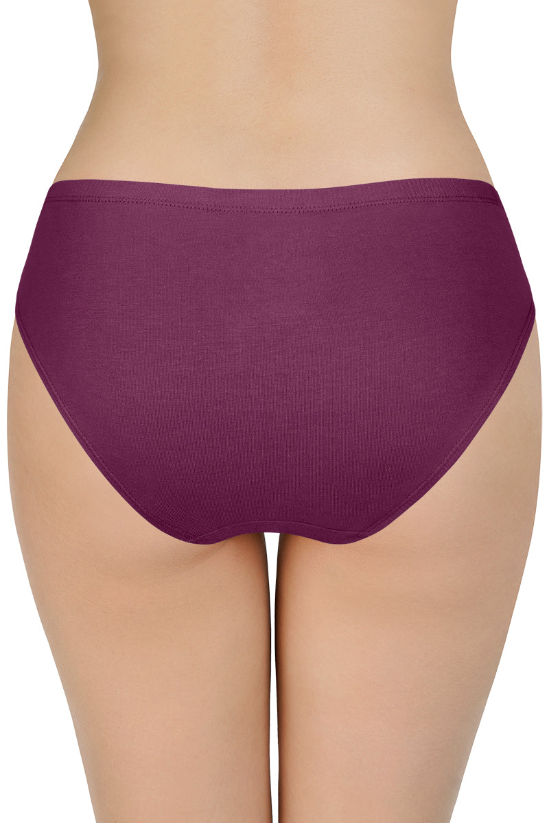 100% Cotton Bikini Panty Pack (Pack of 3) - D001 - Solid - Image 6 of 6