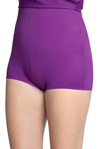 Round Neck Padded Swim Dress - Grape Glow thumbnail 6
