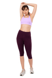 Energize High Impact Round Neck Sports Bra - Digital Lavender