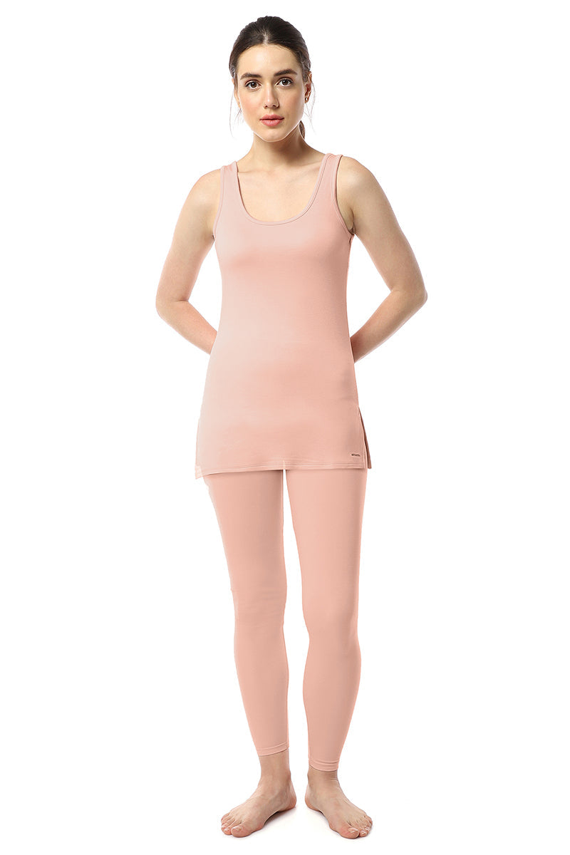 LuxeHeat Thermal Vest - Cameo Rose