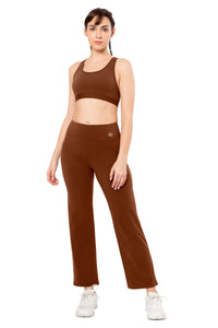 Flaunt Flared High Rise Travel Pants - Potting Soil thumbnail 6