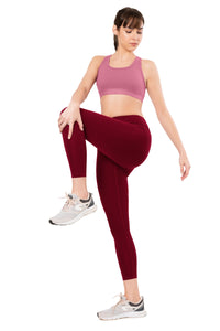Energize Medium Impact Round Neck Sports Bra - Heather Rose thumbnail 6