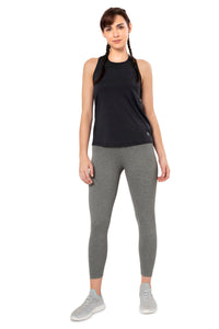 Flaunt Racerback Round Neck Tank Top - Jet Black thumbnail 6