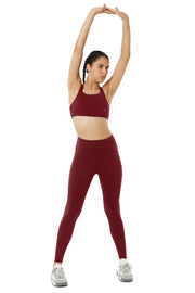 Energize High Impact Round Neck Sports Bra - Chocolate Truffle