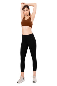 Energize Medium Impact Round Neck Sports Bra - Potting Soil thumbnail 6