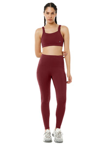Flaunt Panelled High Rise Active Leggings - Chocolate Truffle thumbnail 6