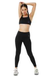Energize High Impact Round Neck Sports Bra - Jet Black