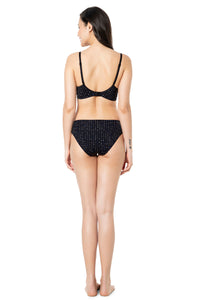 Smooth Charm Padded Non-Wired T-Shirt Bra - Black Dot Print thumbnail 6