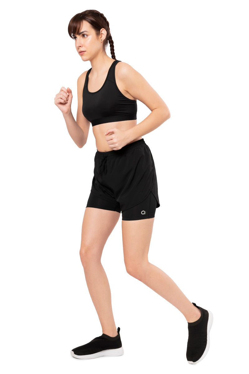 Energize High Rise Active Shorts - Jet Black - Image 5 of 6