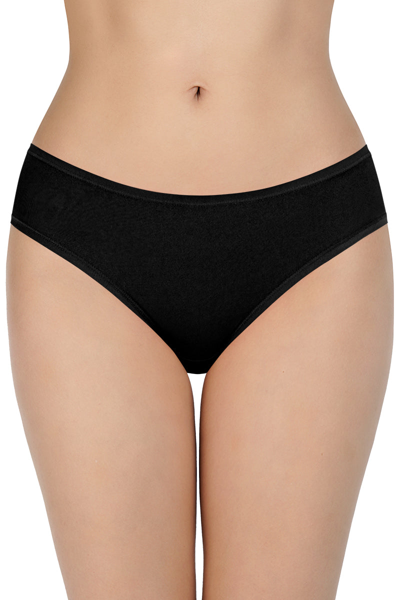 Solid Low Rise Bikini Panties (Pack of 3)