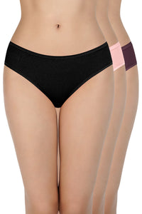 Solid Low Rise Bikini Panties (Pack of 3) thumbnail 1