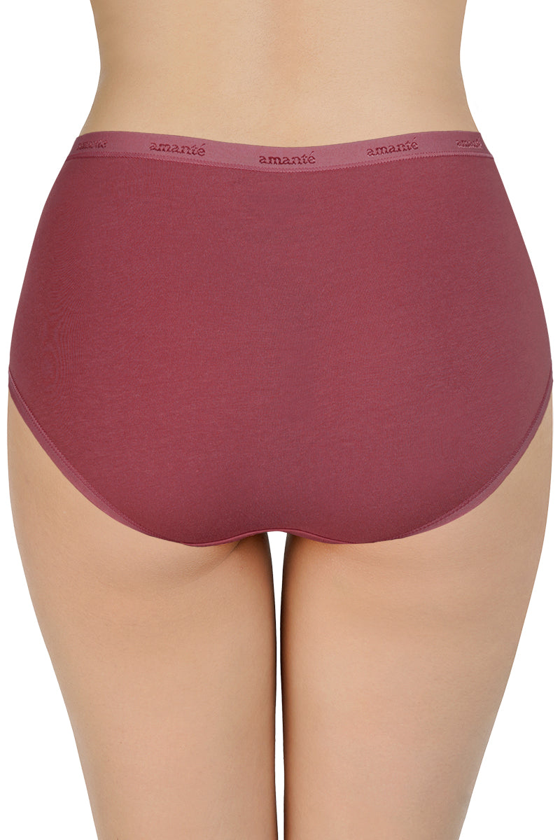 Solid High Rise Full Brief Panties (Pack of 3) - Image 3 of 7