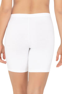 Smooth Mid-thigh Cotton Shortie Liner (Pack of 2) - Black-White thumbnail 7