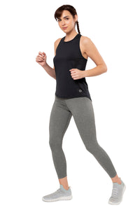 Flaunt Racerback Round Neck Tank Top - Jet Black thumbnail 7