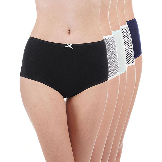 every de Assorted High Rise Full Brief (Pack of 5) - Mixed Combo 1