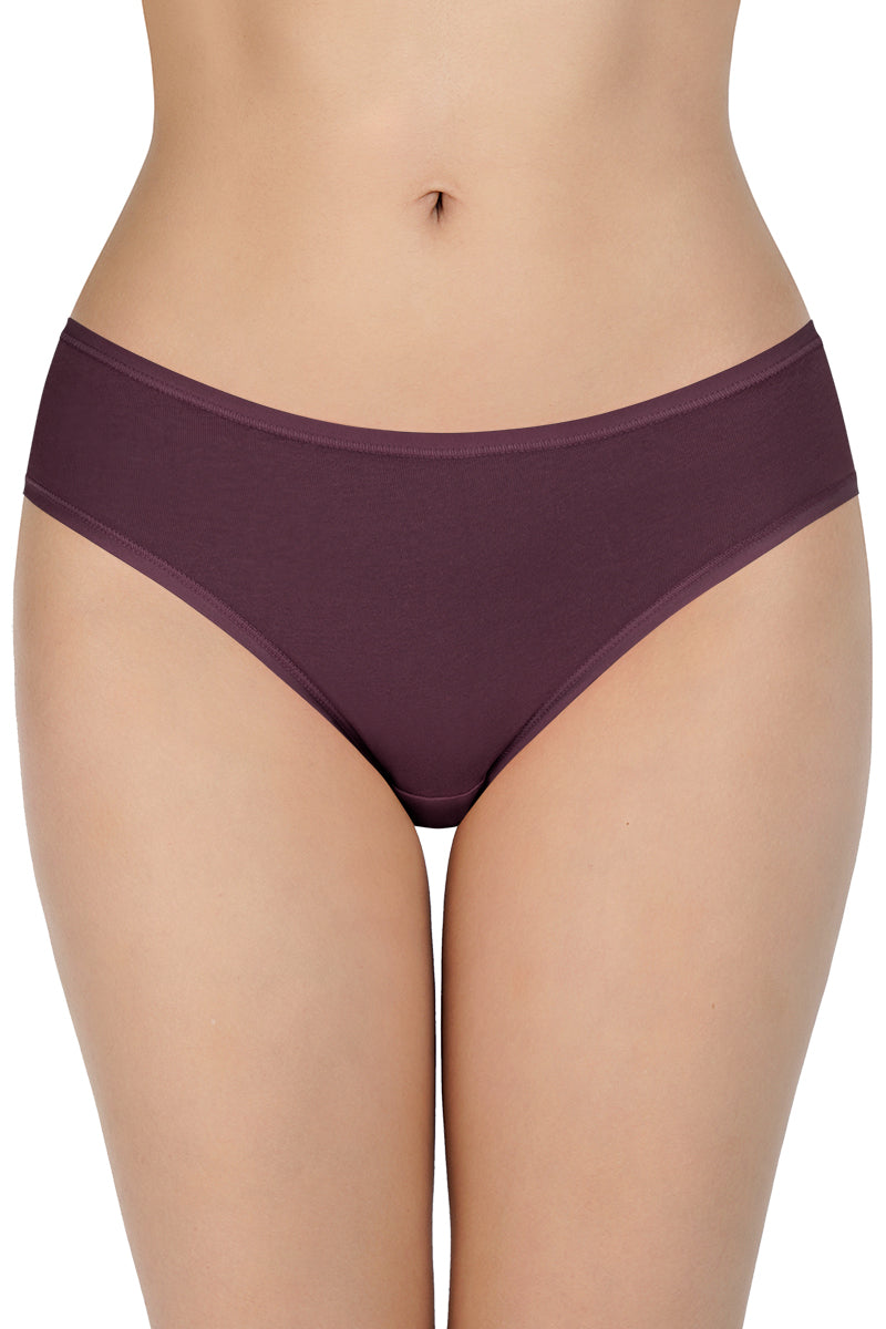 Solid Low Rise Bikini Panties (Pack of 3)