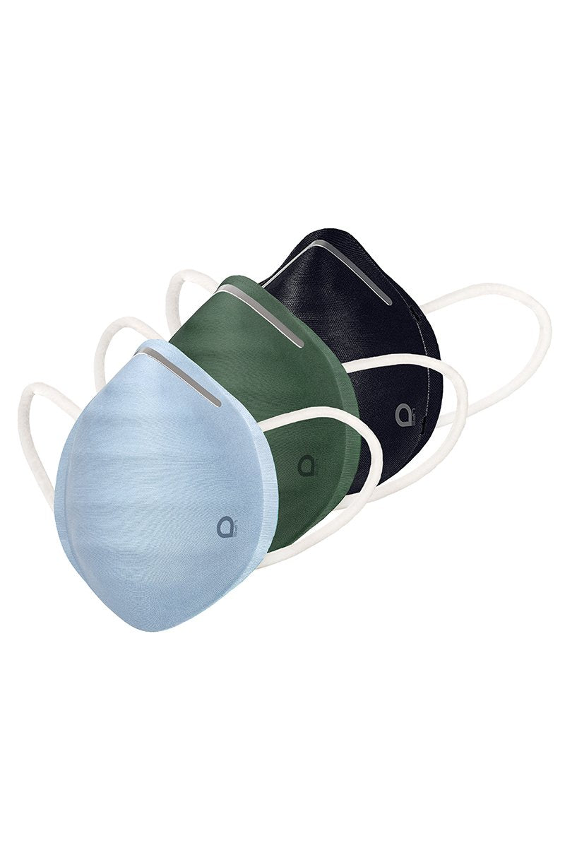 Ultra-light Contoured Fit Mask (Pack of 3) - Black-I Topaz-Thyme - Image 1 of 8