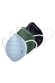 Ultra-light Contoured Fit Mask (Pack of 3) - Black-I Topaz-Thyme