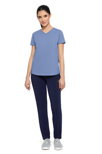 Essential V-neck Tee - Infinity Blue Marl thumbnail 4
