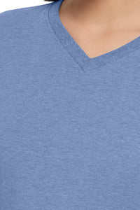 Essential V-neck Tee - Infinity Blue Marl thumbnail 5